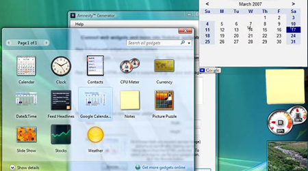 Vista i�in Google gadget