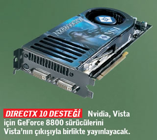 Vista ve GeForce 8800