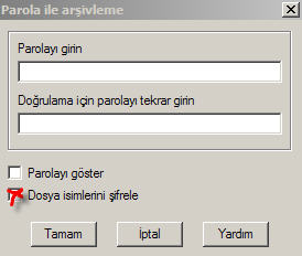 Dosya �simlerini �ifreleme