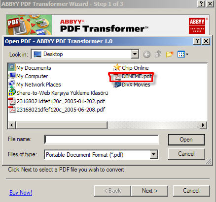 ABBY PDF Transformer ile çeviri (3)