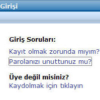 Şifrenizi unutursanız üzülmeyin
