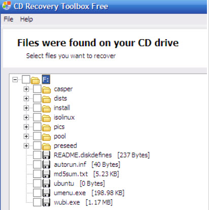 CD Recovery Toolbox ile veri kurtarma