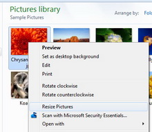 Image Resizer: XP'den sonra Vista ve Win 7'de