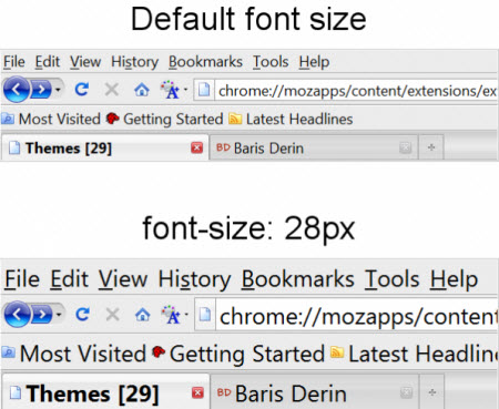 Theme Font Size Changer