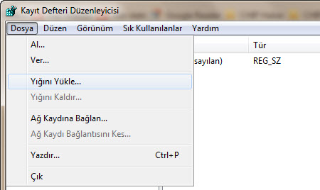 Geri yükleme işlemi oldukça basit