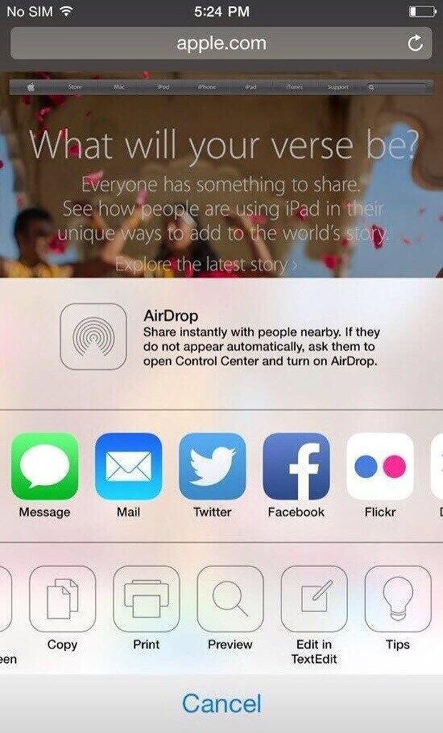 iOS 8, iPhone 5S ve iPad üzerinde yakalandı!