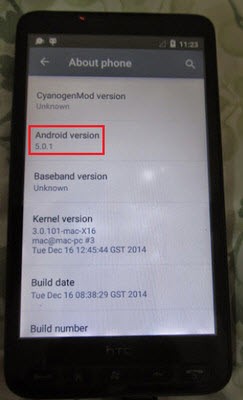HTC HD2'de Android Lollipop'u çalıştırdılar!
