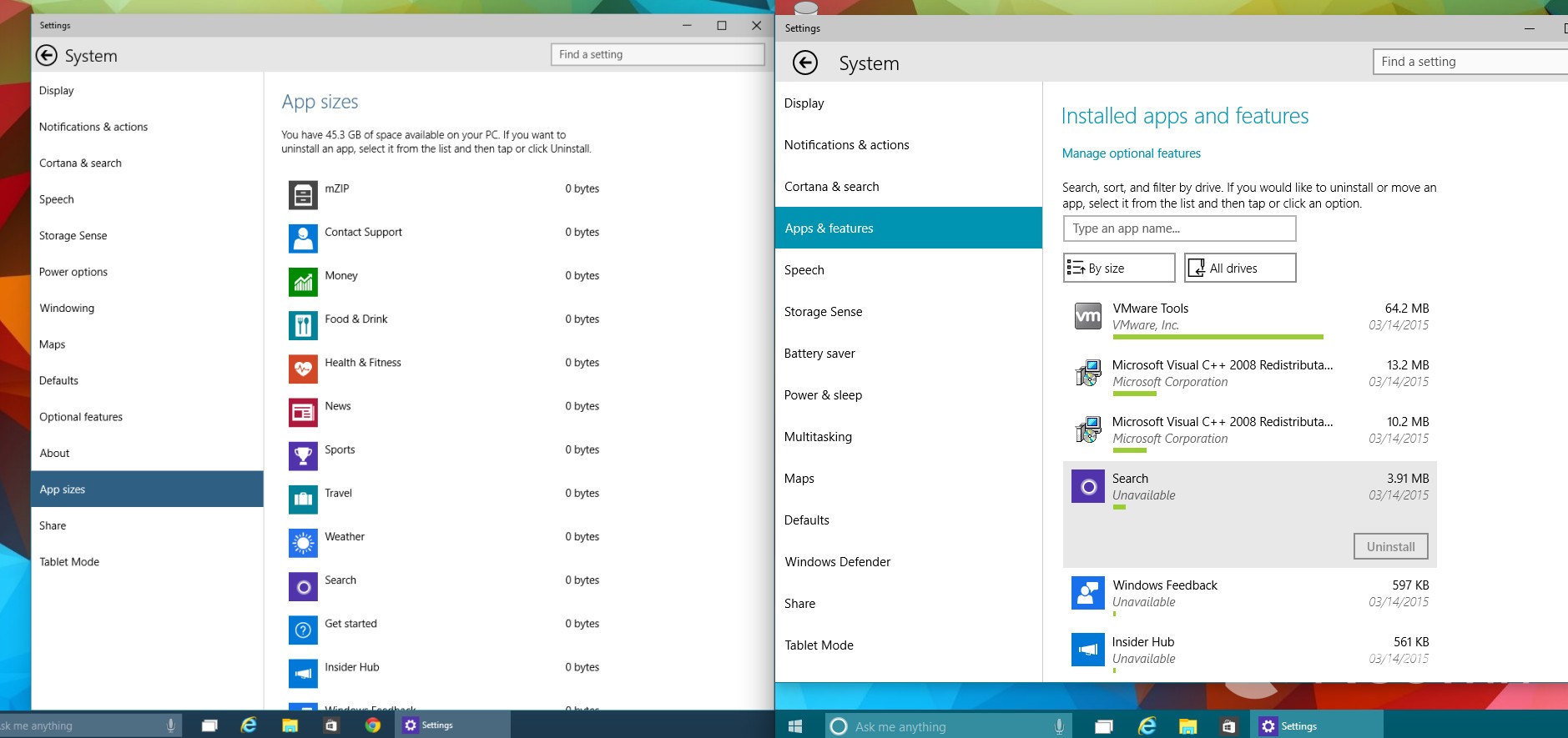 Windows 10, uygulama yönetimini de geliştirdi