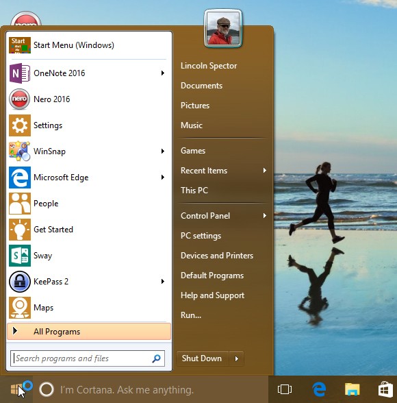 Windows 10'da eski Başlat menüsünü kullanın!