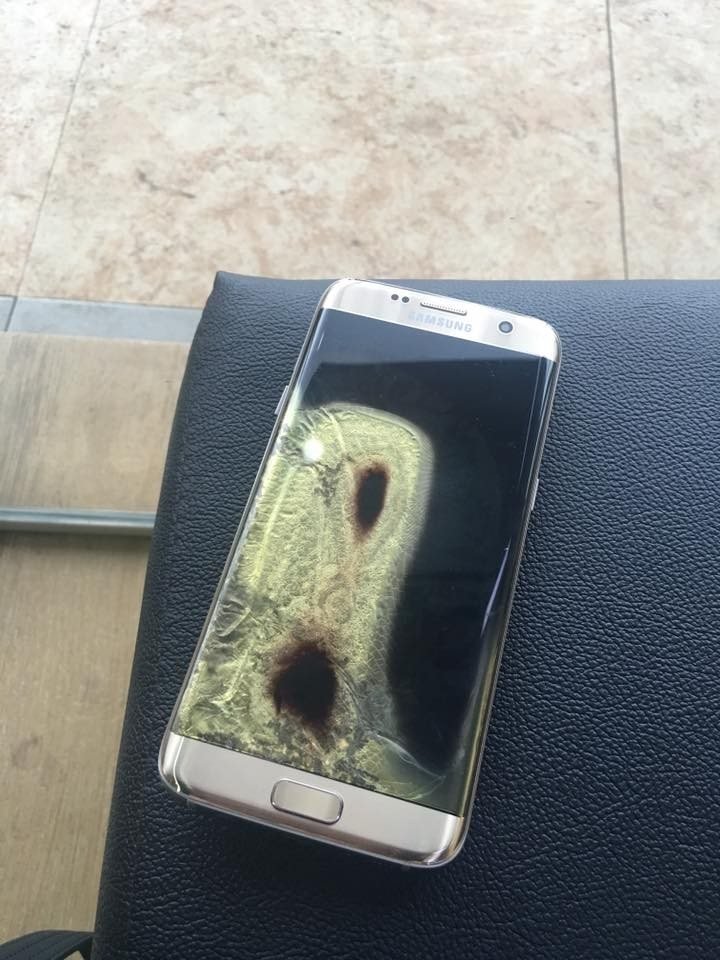 Galaxy S7 Edge tweet atarken duman çıkardı ve yandı!