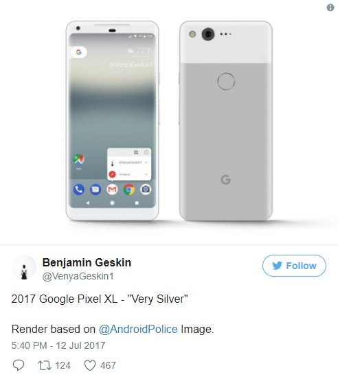 Google Pixel XL'ın 