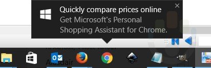 Windows 10'da Bu sefer Chrome Reklamı Göründü!