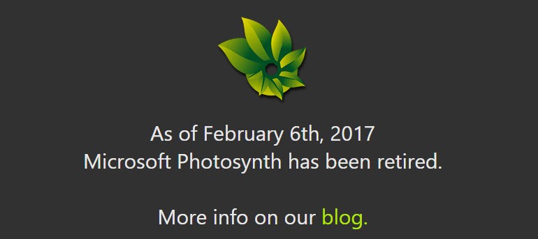 Photosynth Kapılarını Tamamen Kapattı!