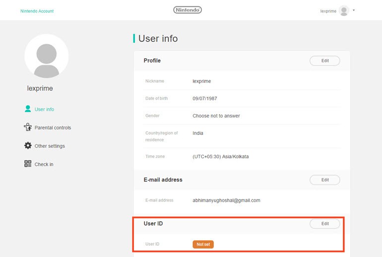 Nintendo User ID'nizi Fazla Gecikmeden Alın!