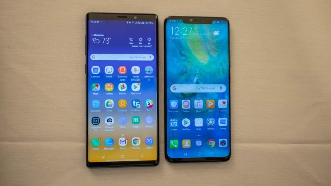 Ekran: Huawei Mate 20 Pro ve Samsung Galaxy Note 9