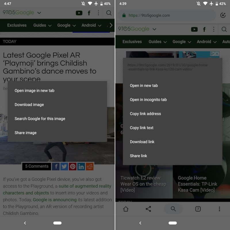 Chrome 73 Beta Android'e Karanlık Modu Getiriyor