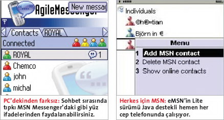 Cep telefonunda MSN
