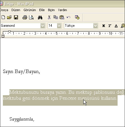Metni Seçmek