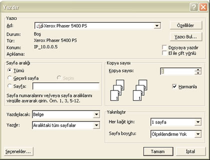 Dosya Menüsünü Kullanmak