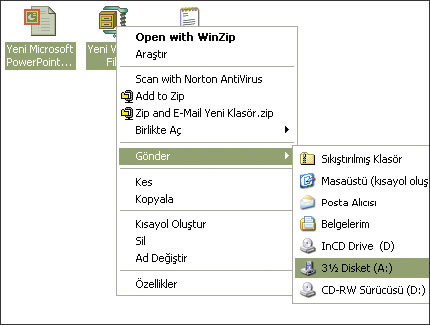 Menüyü Aktif Hale Getirmek