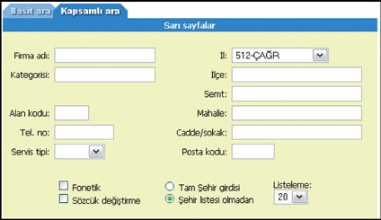 Şirket Numarası Arama
