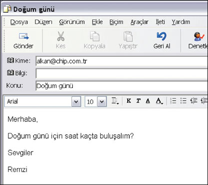 Konu ve Mesaj Bölümleri