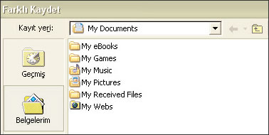 Program Dosyaları ve Belgeleri Karıştırmayın
