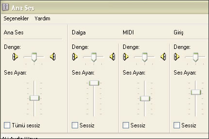 Windows'un Ses Kontrolü