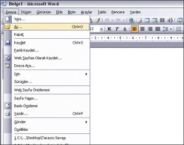 Kelime İşlemcinizi Kullanın