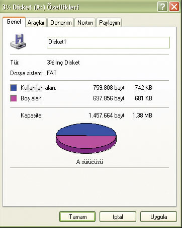 Özellikler Penceresi