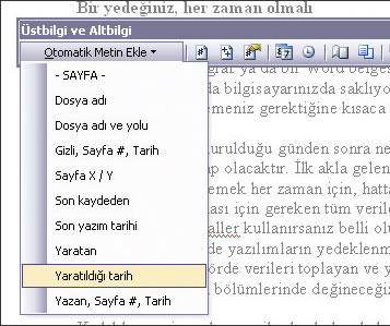 Başlık Özellikleri