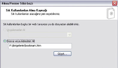 Sık Kullanılan Listesini Kaydetmek ve Yazdırmak