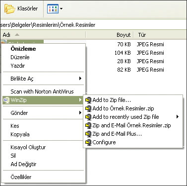 Dosya Sıkıştırmak