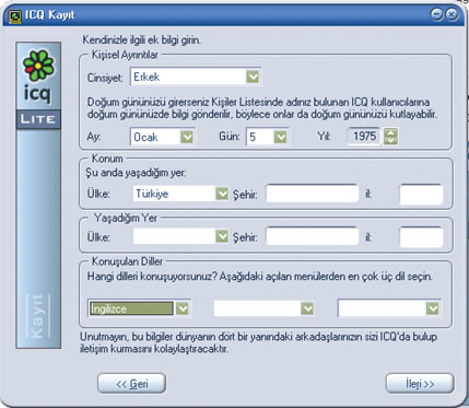 ICQ İle İlk Adımlar
