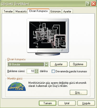 Ekran Koruyucu Ayarları