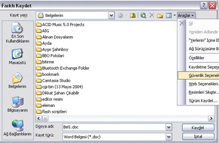 Belgelerinizde Değişiklik Yapılmasın