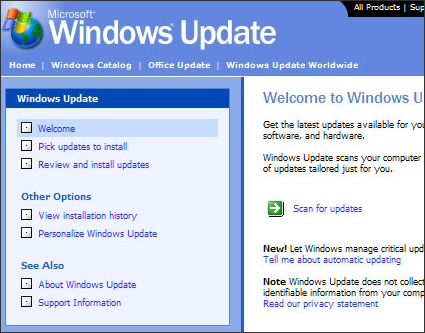 İpucu: Windows Update
