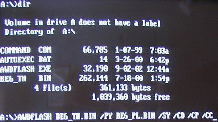 DOS üzerinden güncelleme