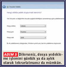 Adım adım birkaç tıklamayla dosyaları yedeklemek