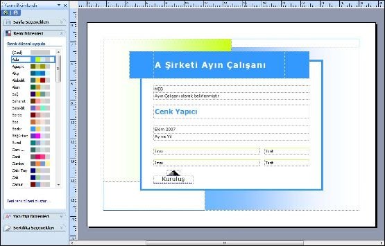 Rengizini ve Yazı Karakterinizi Belli Edin