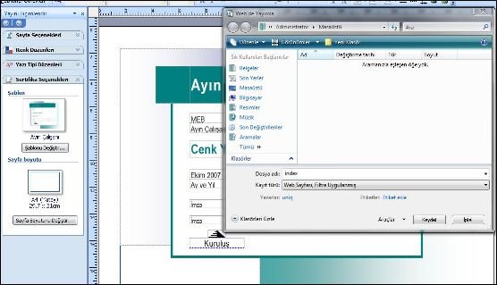 Web'de Yayımlayın!