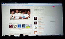 Zune'a sosyal destek