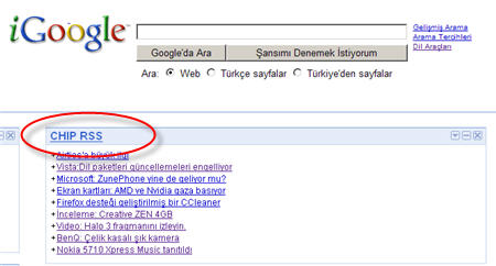 CHIP Online RSS servisini nasıl okuyacağım?