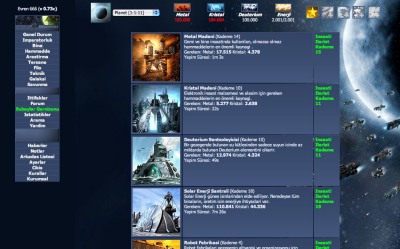 En iyi Uzay Simulasyonu OGame