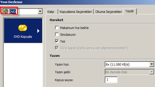 Birebir DVD kopyalama