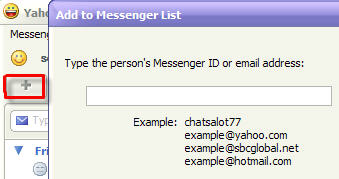 Yahoo Messenger'da kişi ekleme