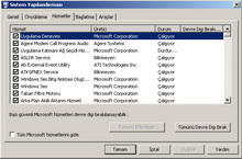 Klasik ince ayar: Otomatik başlangıç ve hizmetler