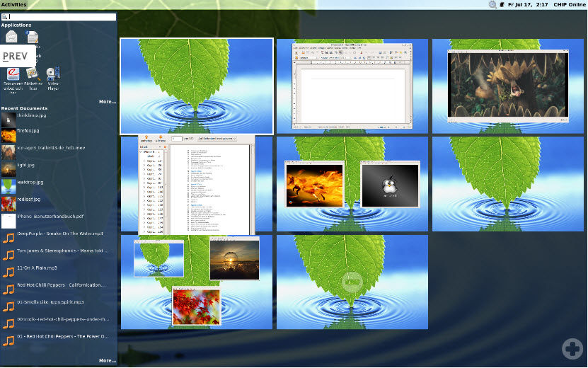 Gnome Shell: Masaüstü merkezi