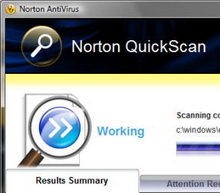 Test birincisi: Norton AntiVirus 2009