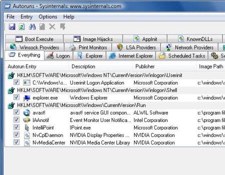 Program seçimi ve otomatik başlangıç